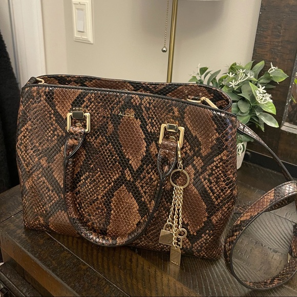 snakeskin aldo purse